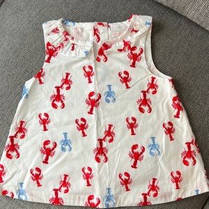 Janie and Jack girls lobster top size 4